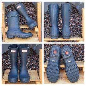 Women boots Hunter- Navy Original Short‎ Rain Boots